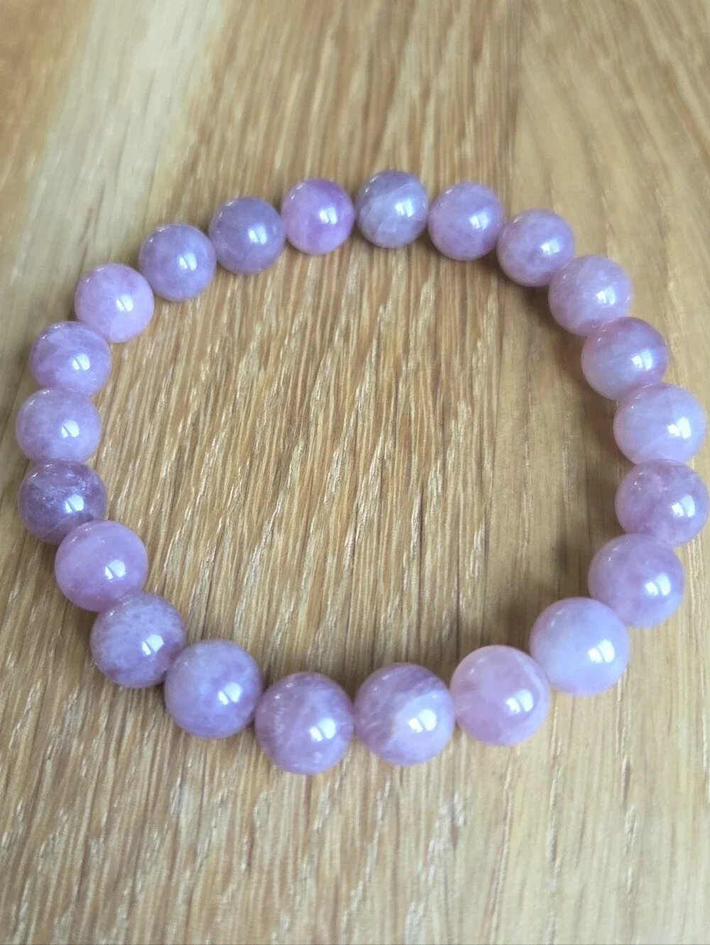 Rose Quartz Beaded Stretch Bracelet | Handmade